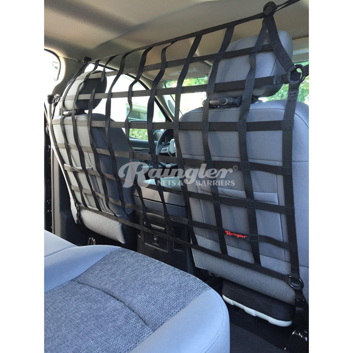 1997 - 2014 Ford F150 / Raptor Super Duty Crew Cab Behind Front Seat Barrier Divider Net-Raingler