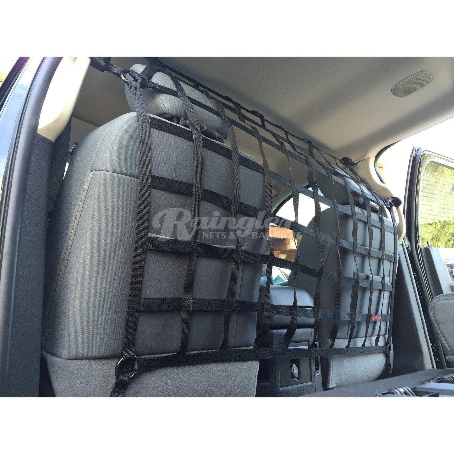 1999 - 2016 Ford F250 F350 Super Duty Crew Cab Behind Front Seat Barrier Divider Net-Raingler