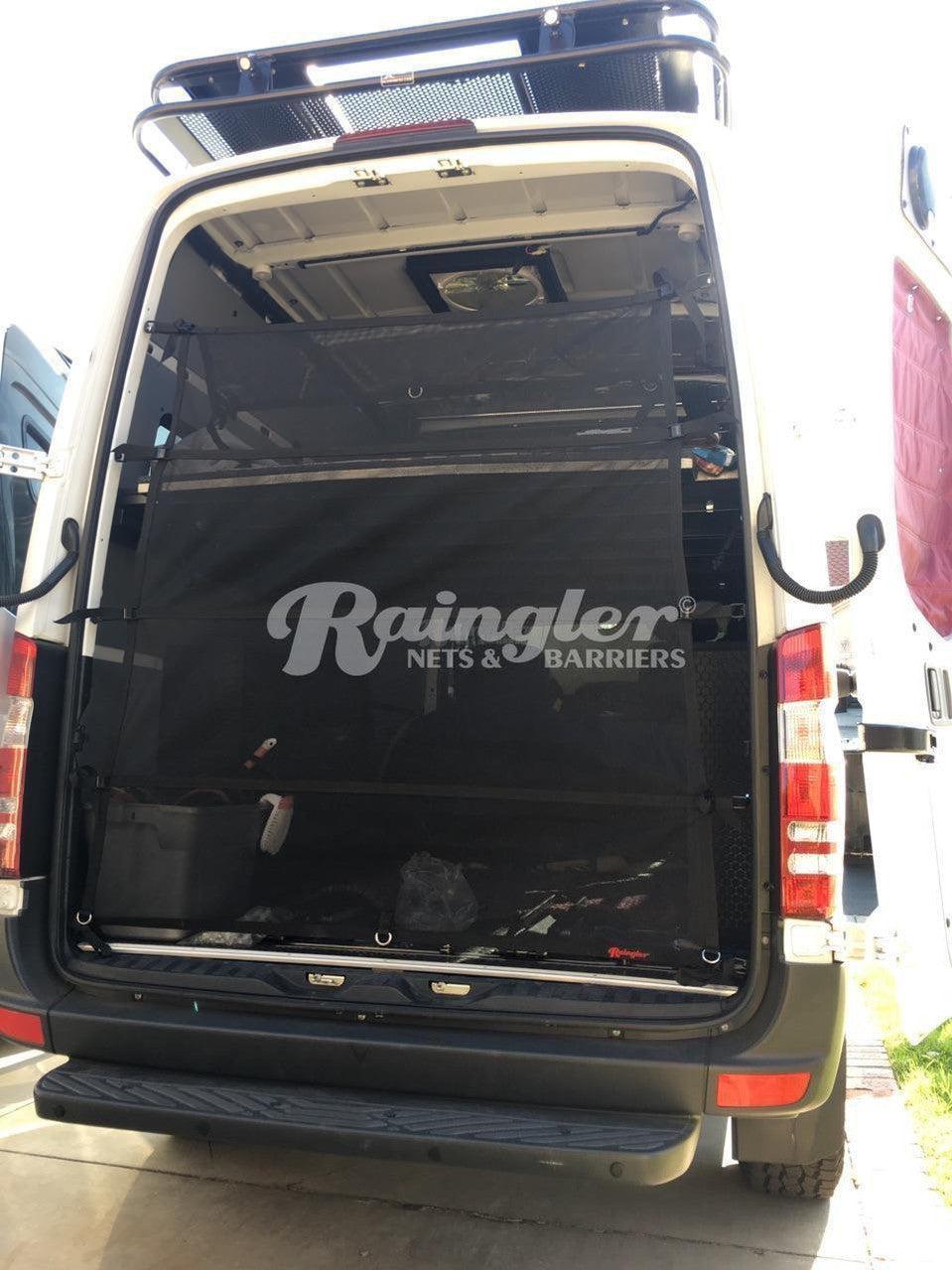 2006 - 2021 Freightliner Sprinter 2nd Gen Raised Roof Model Rear Barrier Divider Net-Raingler