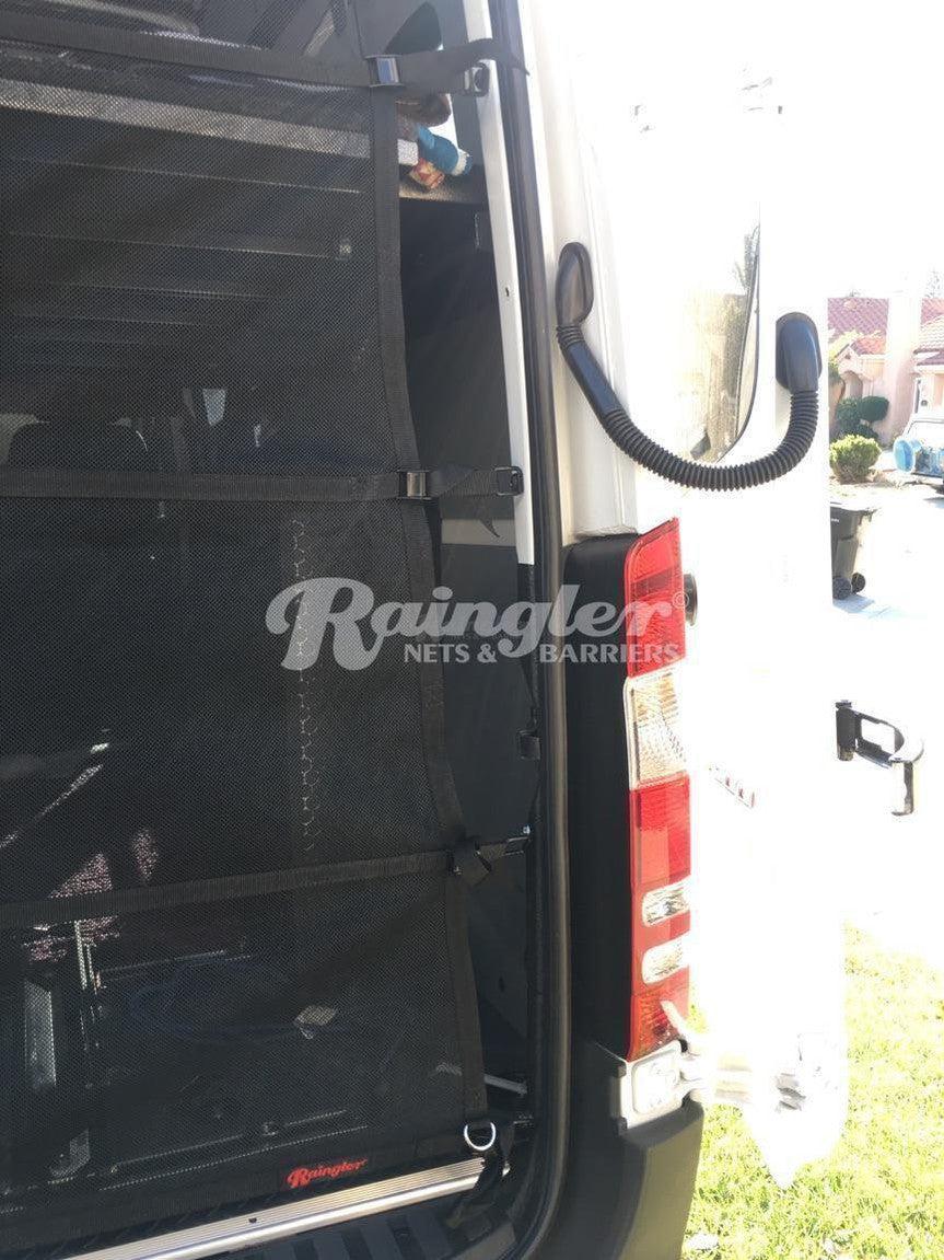 2006 - 2021 Freightliner Sprinter 2nd Gen Super High Raised Roof Model Rear Barrier Divider Net-Raingler