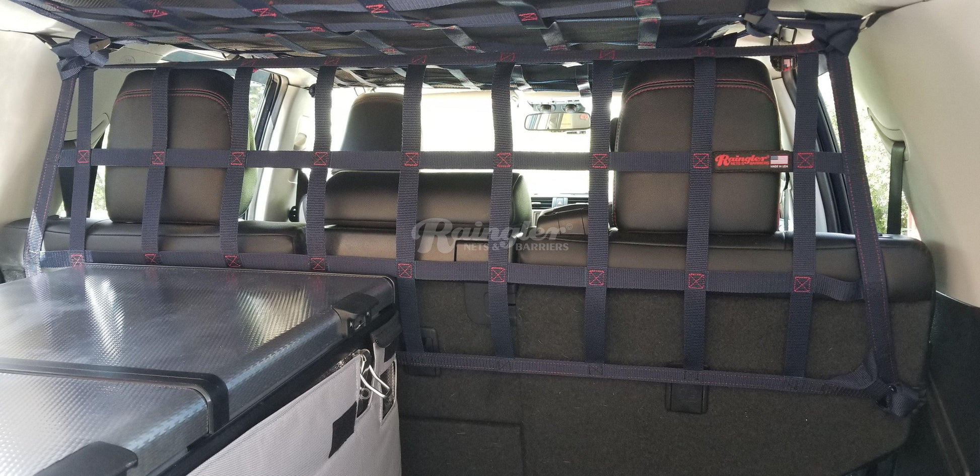 2010 - 2024 Toyota 4Runner 5th Gen (N280) Behind 2nd Row Rear Seat Special Application Barrier Net - 4-Point-Raingler