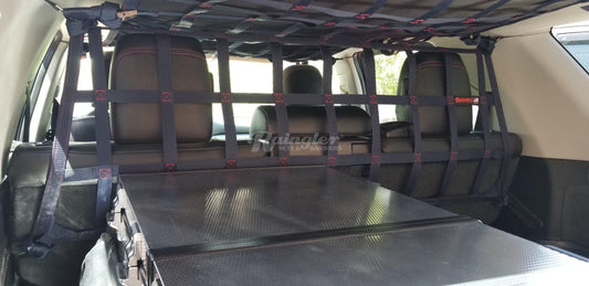 2010 - 2024 Toyota 4Runner 5th Gen (N280) Behind 2nd Row Rear Seat Special Application Barrier Net - 4-Point-Raingler