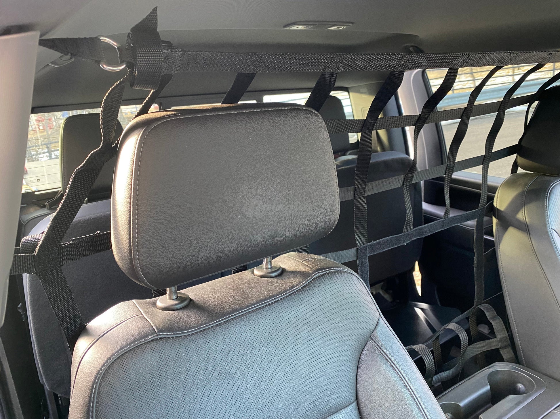 2014 - Newer Chevrolet Silverado 1500 Crew Cab / Double Cab Behind Front Seats Barrier Divider Net-Raingler