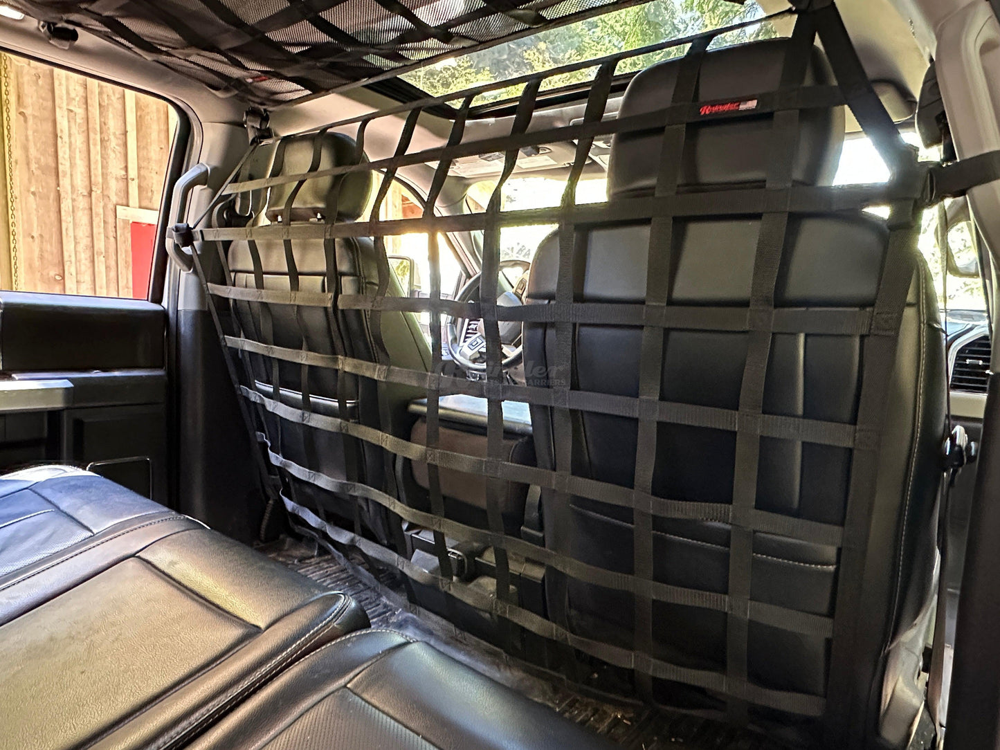 2017 - Newer Ford F250 F350 Crew Cab Behind Front Seats Barrier Divider Net-Raingler