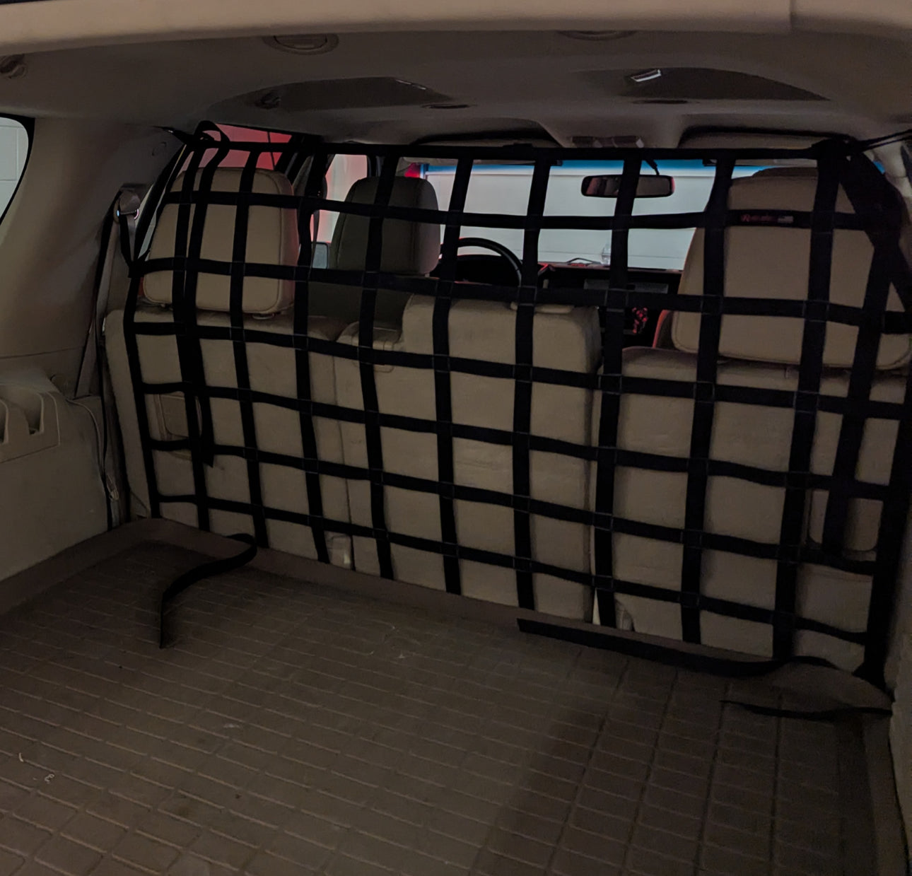 2018 - Newer Ford Expedition and Expedition MAX Behind 2nd Row Seats Rear Barrier Divider Net-Raingler