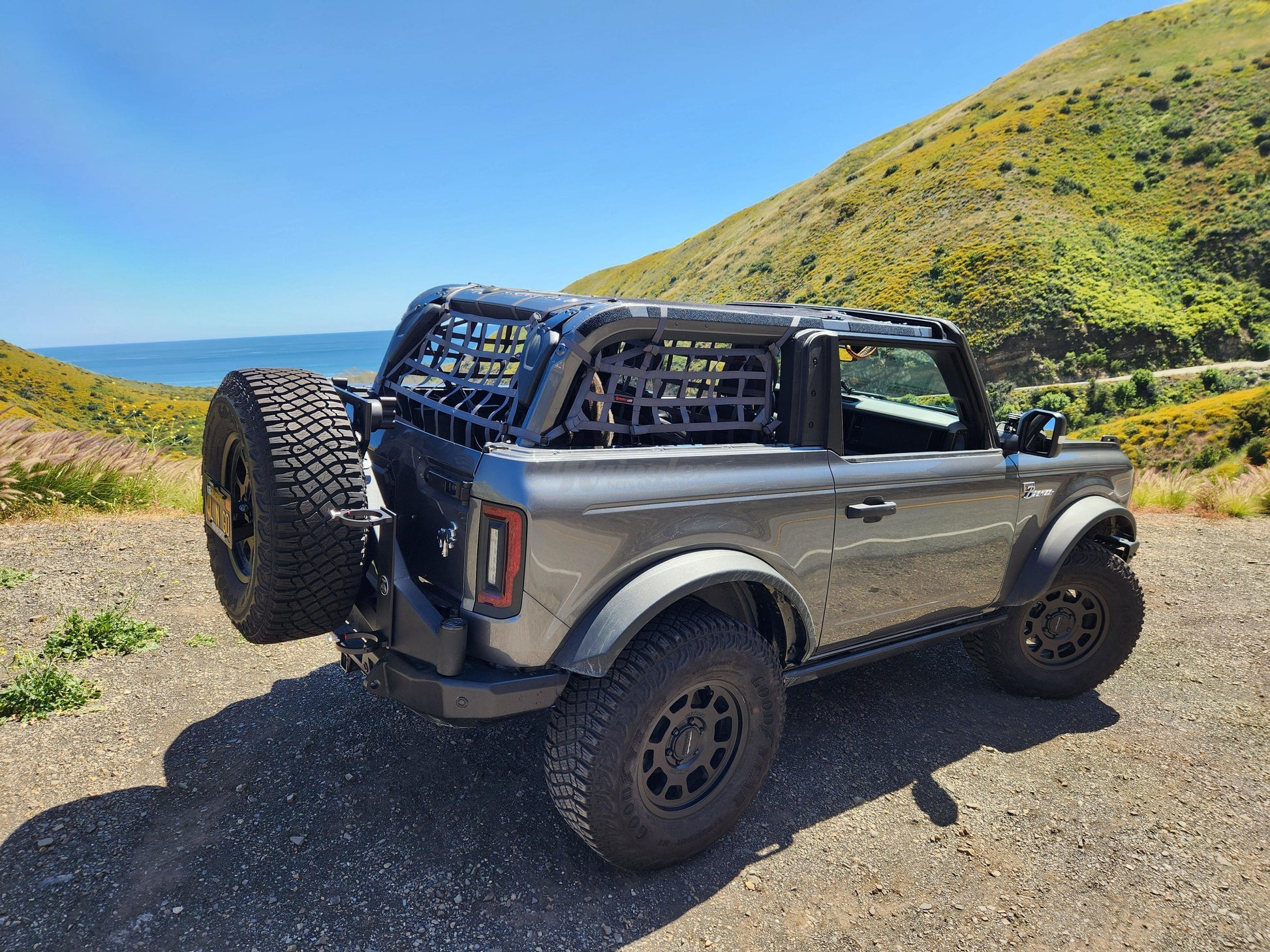 2021 - Newer Ford Bronco 2 door 3 Piece Set - Rear Windows & Tailgate Nets-Raingler