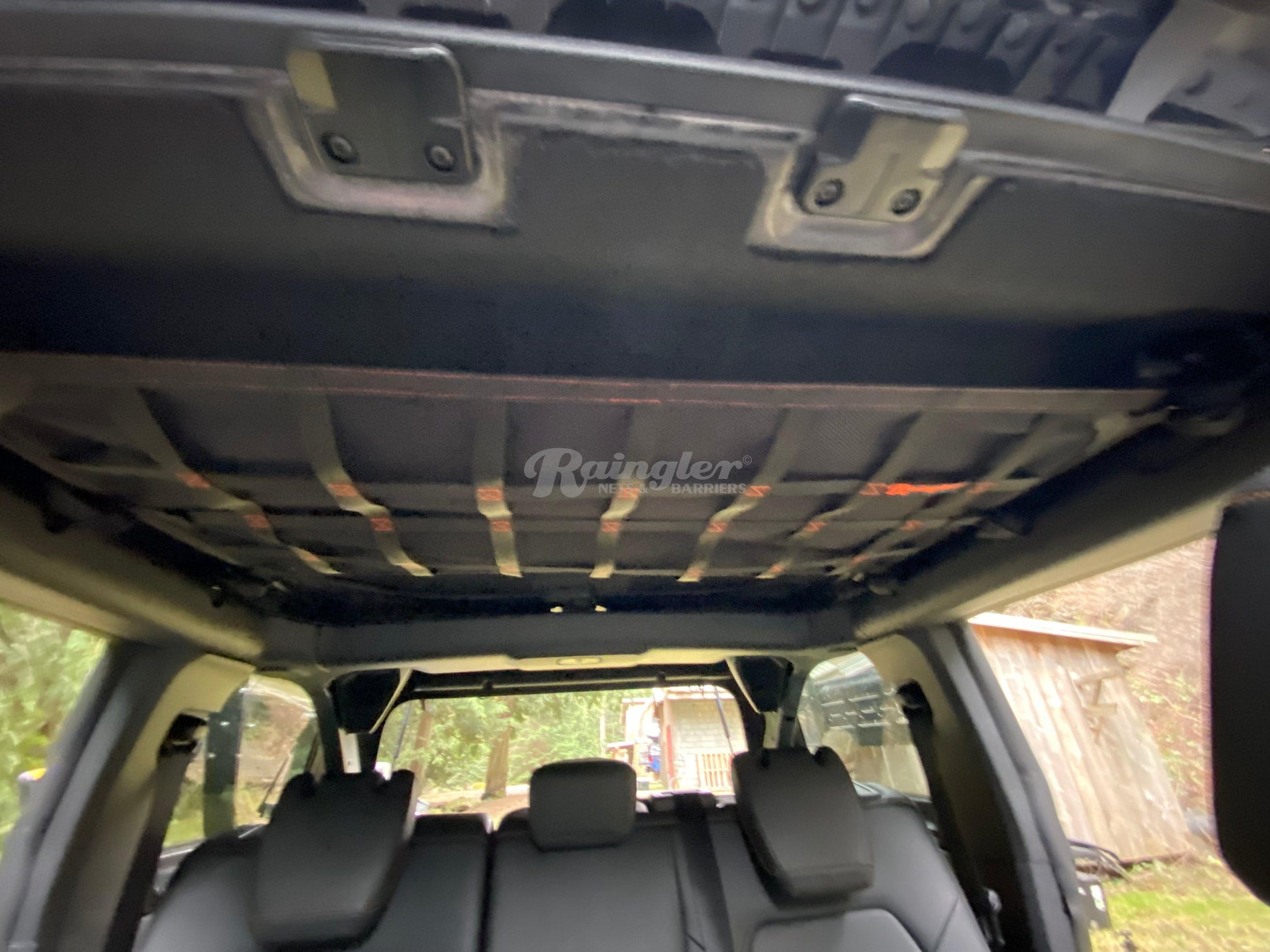 2021 - Newer Ford Bronco 4 door EZ Install Above 2nd Row Seat Attic Net-Raingler