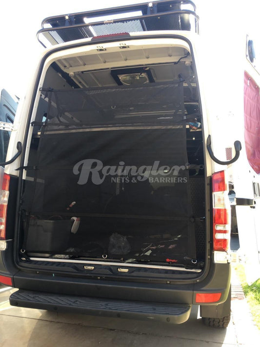 1995 - 2005 Freightliner Sprinter 1st Gen Low Roof Model Rear Barrier Divider Net-Raingler