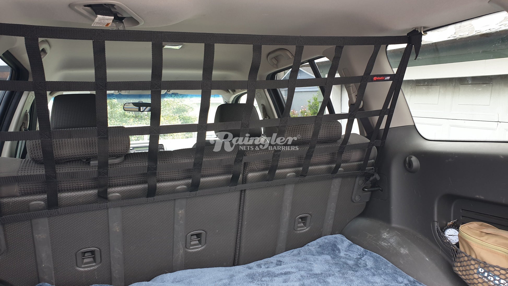 1999 - 2015 Nissan Xterra Behind 2nd Row Seats Rear Upper Half Barrier Divider Net-Raingler