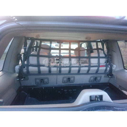 2002 - 2007 Jeep Liberty KJ Behind 2nd Row Seats Rear Upper Half Barrier Divider Net-Raingler