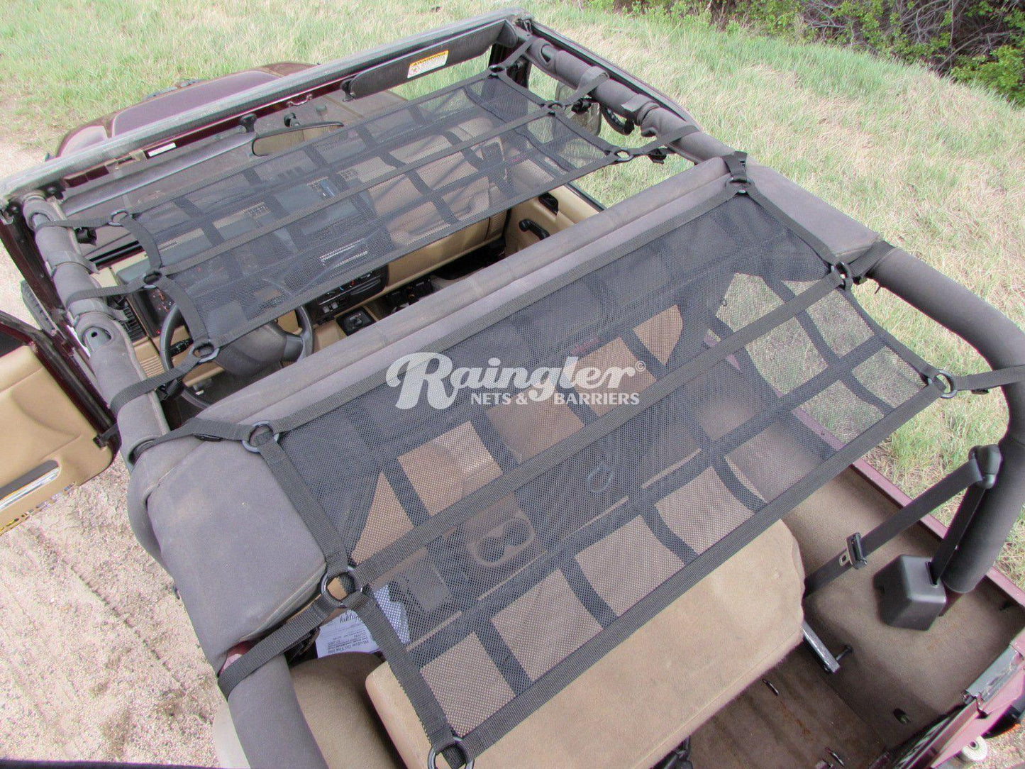 2007 - 2018 Jeep JK JKU Wrangler 2nd Row Ceiling Attic Net-Raingler