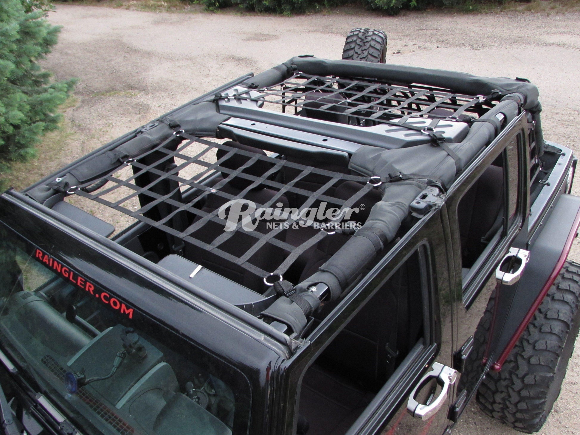 2007 - 2018 Jeep JK JKU Wrangler Cargo Area Ceiling Attic Net-Raingler