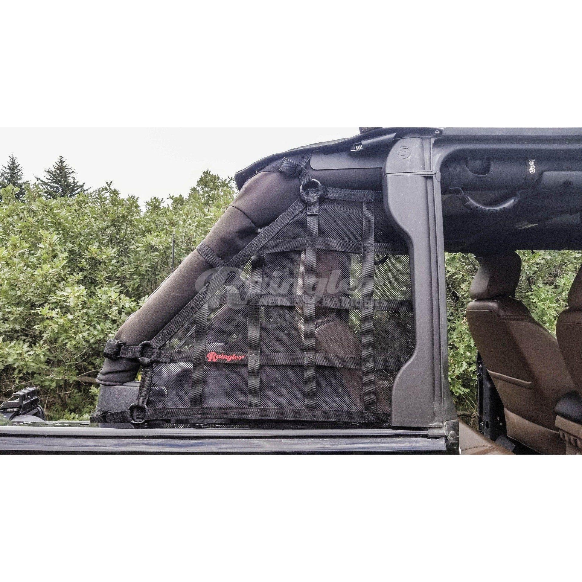 2007 - 2018 Jeep Wrangler Unlimited JKU 4 Door Side Window Nets-Raingler