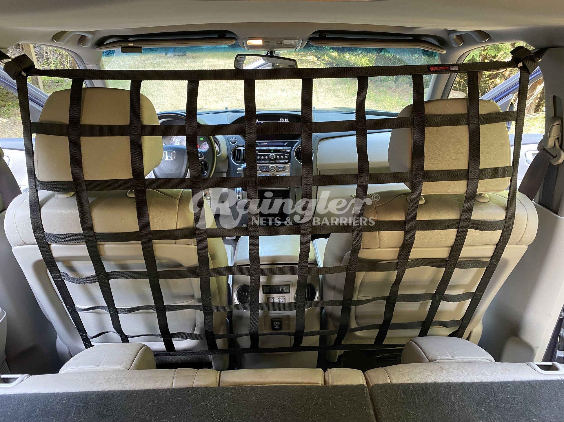 2009 - 2015 Honda Pilot Behind Front Seats Barrier Divider Net-Raingler