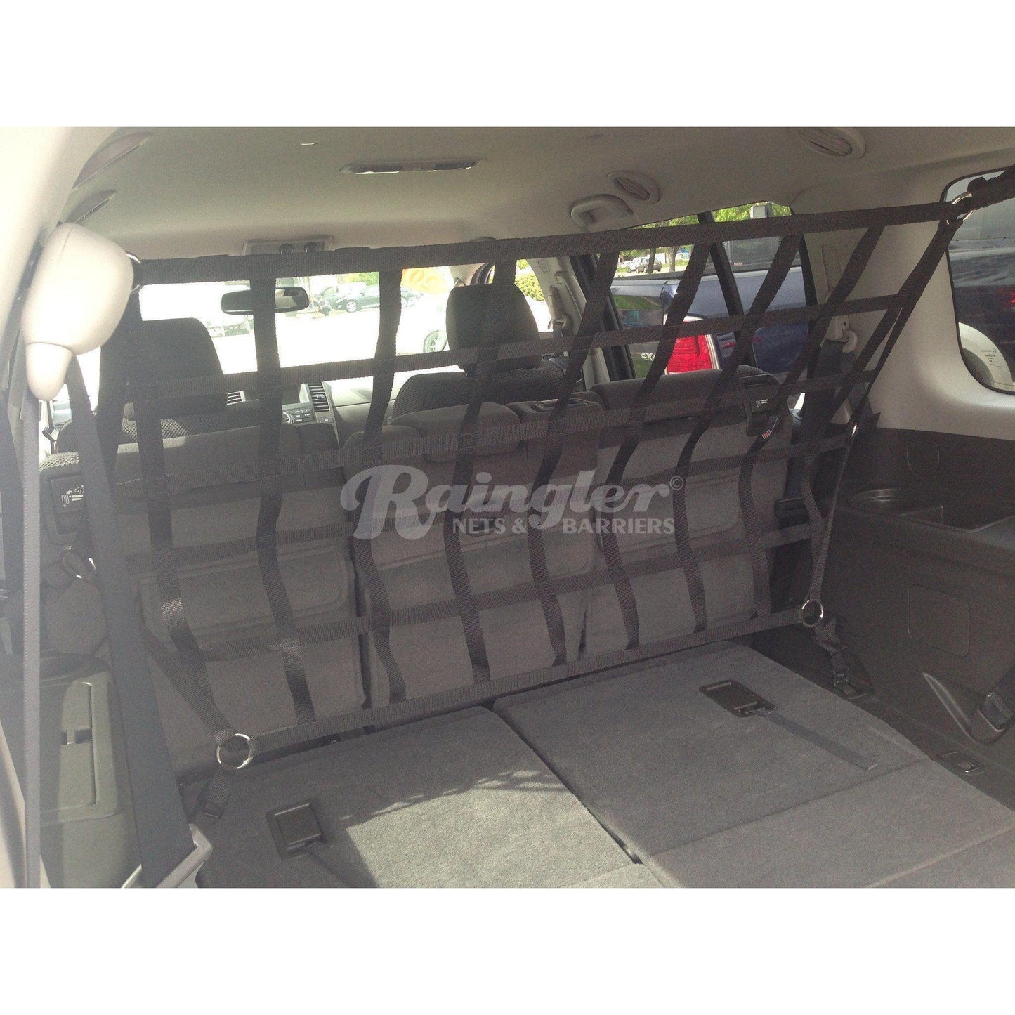 2014 - Newer Nissan Rogue and X-Trail (*not Nissan Rogue Select) Behind 2nd Row Seats Rear Barrier Divider Net-Raingler