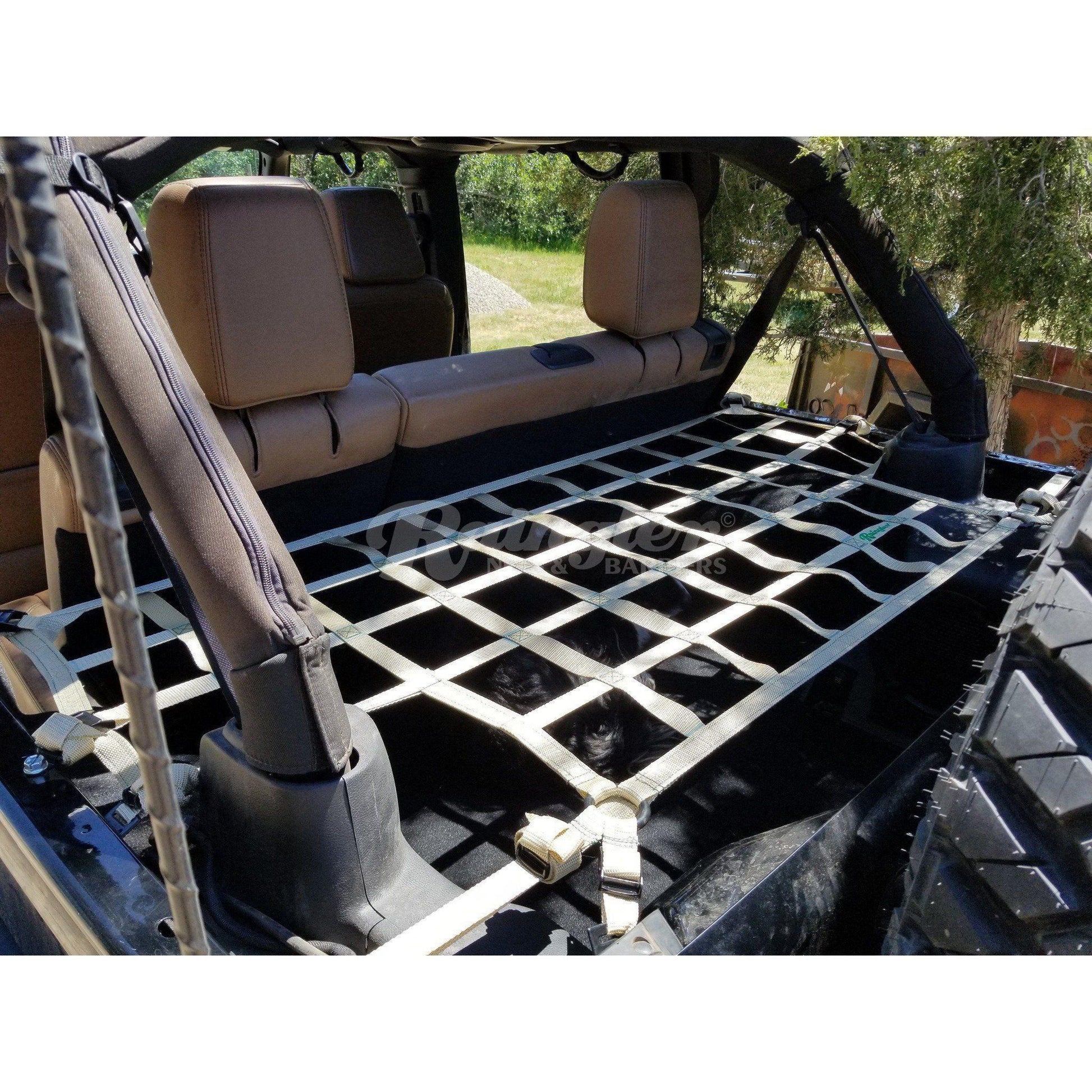 2018 - Newer Jeep Wrangler JLU 4 Door Cargo Area Containment and Shelf Net-Raingler