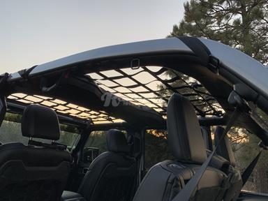 2018 - Newer Jeep Wrangler JLU 4 Door Full One-Piece Roof Top Attic Storage Cargo Net-Raingler