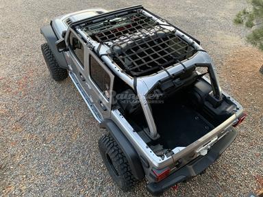 2018 - Newer Jeep Wrangler JLU 4 Door Full One-Piece Roof Top Attic Storage Cargo Net-Raingler