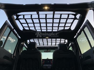 2018 - Newer Jeep Wrangler JLU 4 Door Full One-Piece Roof Top Attic Storage Cargo Net-Raingler