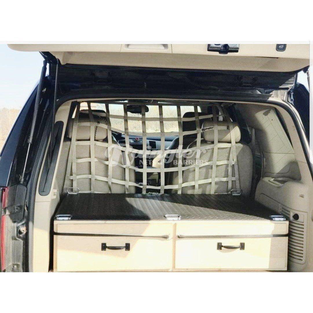 2021 - Newer Cadillac Escalade / Escalade ESV Behind 2nd Row Seats Rear Barrier Divider Net-Raingler