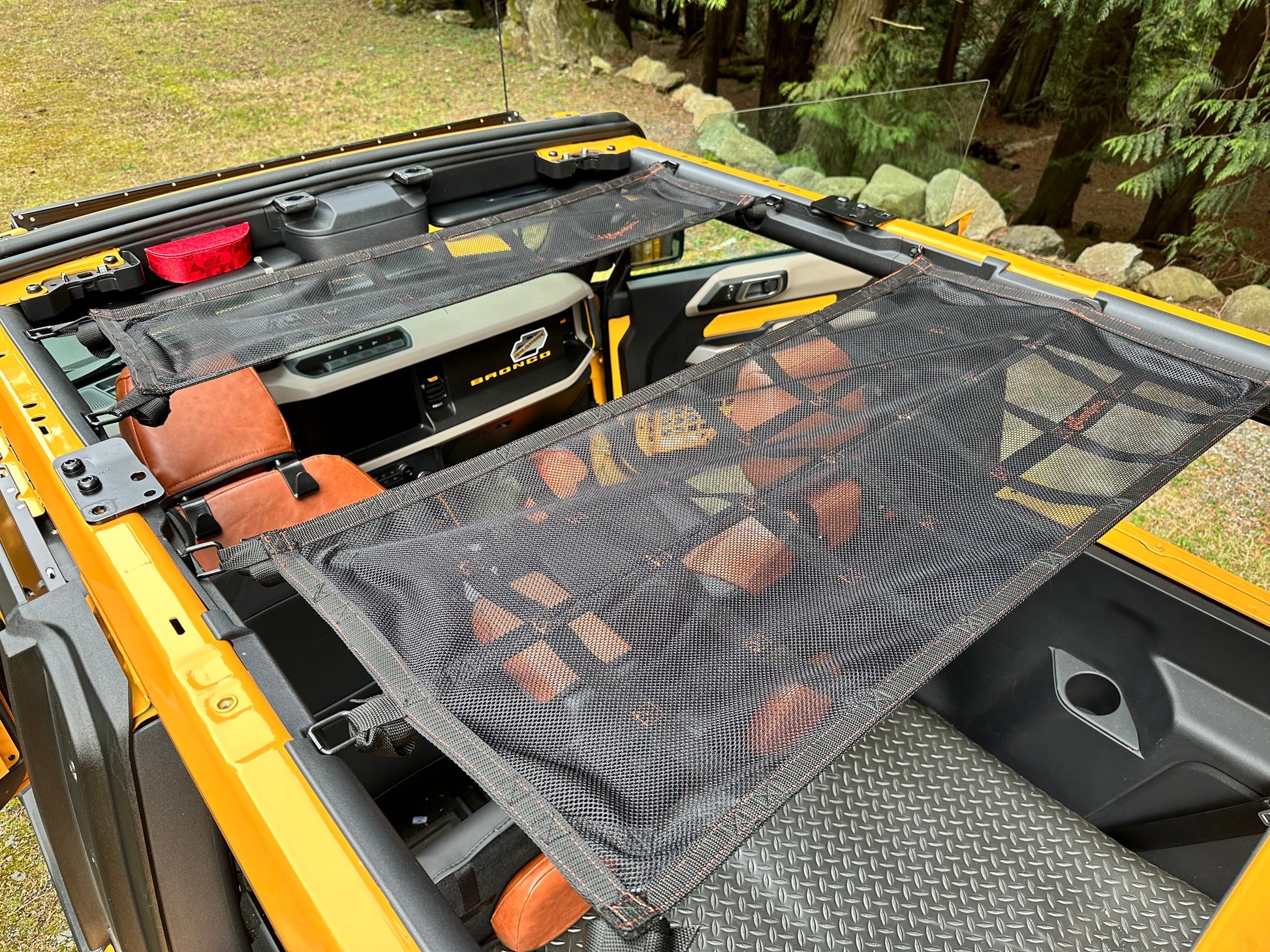 2021 - Newer Ford Bronco EZ Install Cargo Area Ceiling Attic Net-Raingler